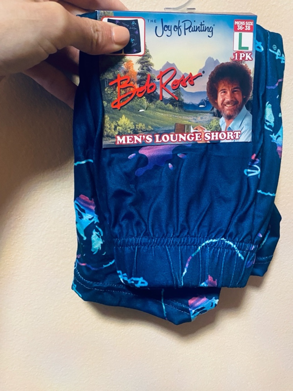 Mens Bob Ross lounge shorts size large